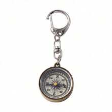 1pc Mini Compass Vintage Survival Zinc Alloy Pocket Compass With Key Ring Camping Compass Keychain Trekking Navigation Tools Thank You Gifts Teacher Accessories - Gold - View 9