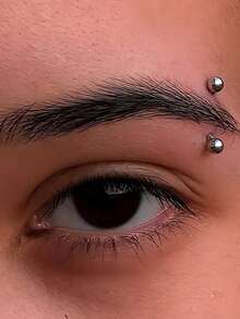 16件套眉部穿孔饰品，不锈钢弯杆迷你眉环，垂直唇钉，耳廓、耳软骨、耳轮、耳屏穿孔饰品，男士适用，16g，6mm/8mm/10mm/12mm - 彩色 - 查看 6