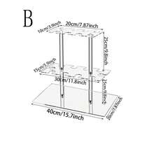 Bộ 1 giá đỡ ly rượu vang bằng acrylic, giá trưng bày ly sâm panh dày dặn, thích hợp cho đám cưới, tiệc tùng, Ngày Valentine, Ngày của Mẹ, sinh nhật và các sự kiện khác. - Xem 12
