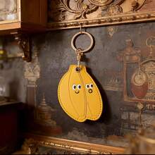 Móc khóa hình trái cây dễ thương làm từ da, dâu tây, táo, chuối, dưa hấu, phụ kiện túi xách - Nhiều màu - Xem 3