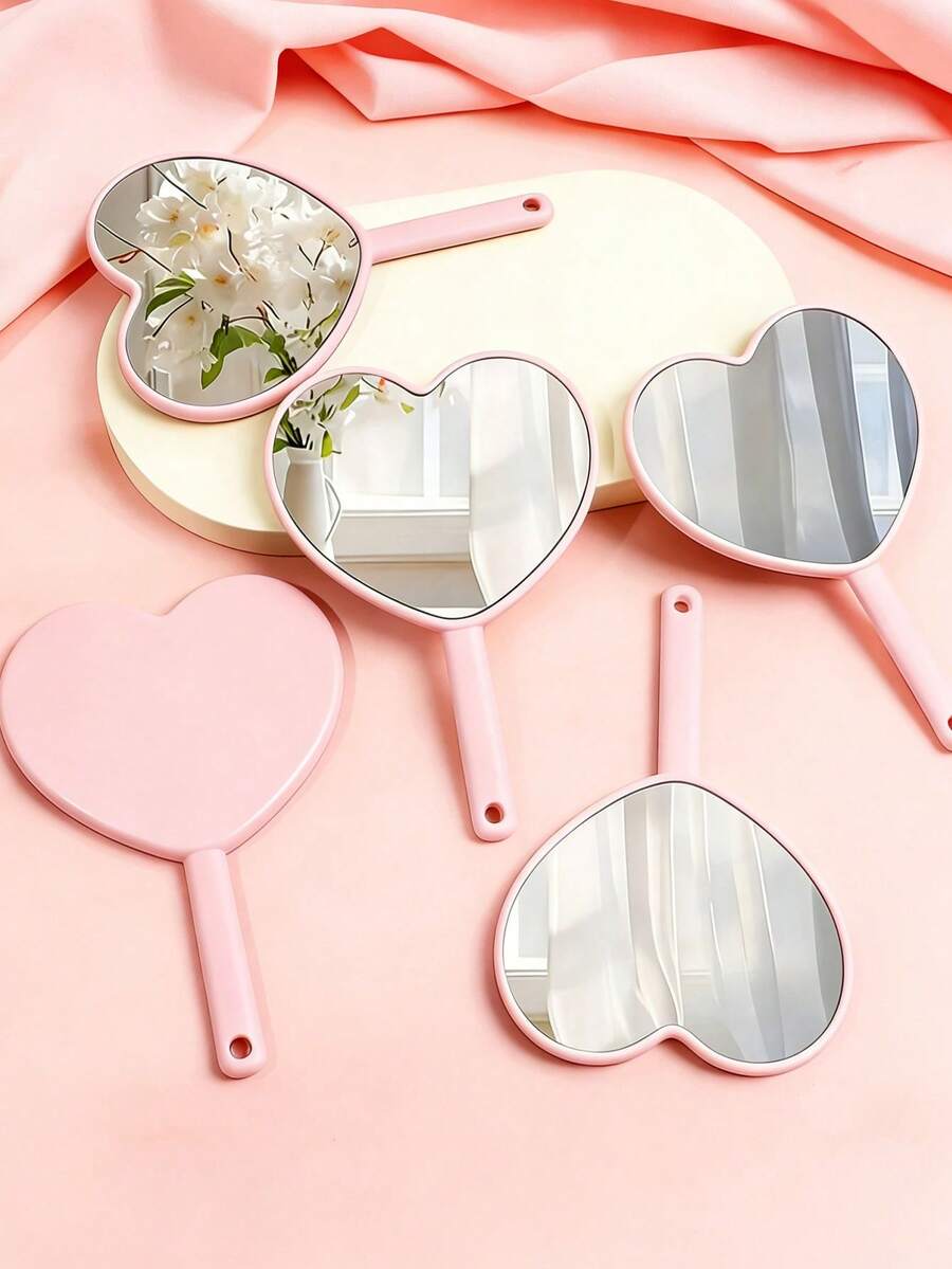 10 chiếc gương trang điểm cầm tay hình trái tim, gương trang điểm mini dễ thương, thích hợp làm quà tặng sinh nhật, tiệc phù dâu, quà cưới, quà lưu niệm tiệc tùng. - Nhiều màu - Xem 1