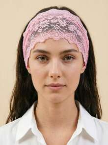1pc Paisley Pattern Bohemian Polyester (Polyester) Breathable Lace Headband, Versatile Summer Head Wrap, Thin Forehead Band, All Season - Multicolor - View 6