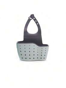 1pc Adjustable Strap Sink Hanging Basket With Silicone Storage Box, Drain Rack, Sponge Holder, Faucet Hanging Basket, Kitchen Storage Bag, Perfect For Storing Kitchen Sponges And Rags - Multicolor - View 10