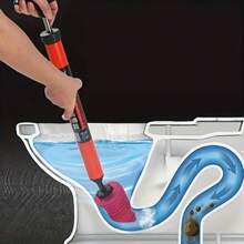 1 cái pít tông thông tắc bồn cầu, súng thông tắc bồn cầu áp lực cao, dụng cụ thông tắc bồn cầu một lần, dụng cụ thông tắc bồn cầu, nắp bồn cầu, tắc nghẽn đường ống bồn cầu, cống rãnh, dụng cụ hút bồn cầu - màu xanh lá - Xem 1