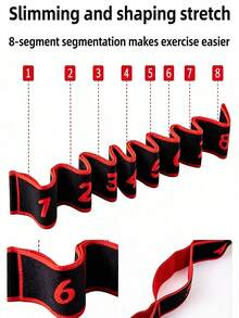 1pc 8-Slot/11-Slot Yoga Resistance Bands, Women Fitness Yoga Stretch Bands, Numbered Resistance Bands, Dance Tension Bands, Resistance Bands - Multicolor - View 2