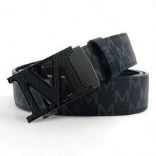 1 chiếc thắt lưng công sở nhẹ mới mùa Thu/Đông 2024, thắt lưng da khóa tự động hợp kim chữ M, thắt lưng chữ chất lượng cao, thắt lưng eo công sở & thường ngày, thắt lưng quần đa năng thời trang, thắt lưng da nam tối giản - Nhiều màu - Xem 6