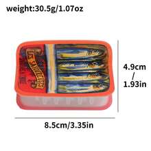 1PC A Fun Hair Claw Shaped Like A Sardine Can, A Hair Accessory Full Of Vintage And Creative Vibes,Travel,Birthday - Multicolor - View 13