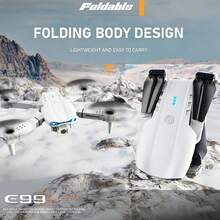 E99 四軸無人機 - 雙鏡頭、360° 翻轉、高度維持、輕量化且可折疊設計、方便攜帶、適合初學者和青少年、理想的節日禮物 - 彩色 - 查看 3