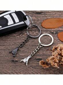 Couple Gift, Valentine's Day Gift, Best Friend Gift, Keychain For Boyfriend, Girlfriend, Anniversary, Christmas Birthday, Comes With Card - Gold and Silver - View 6
