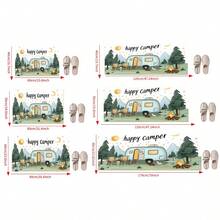 1pc Camper Camping Car Pattern Kitchen Rug, Kitchen Mat, Absorbent & Oil-Resistant Material Comfortable Standing & Walking Kitchen Foot Mat, Kitchen Floor Mat Striped Rug Bathroom Floor Mat, Home Office Area Mat, Laundry Room Sink Mat, Home Decor Kitchen Supplies Kitchen Decoration Kitchen Set Foam Mat - Multicolor - View 5