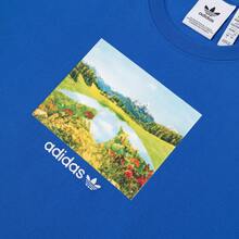 Adidas 男士时尚舒适休闲运动百搭圆领短袖T恤 JF2859，春夏款 - 藍色 - 查看 4