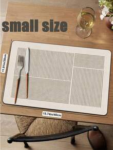 1pc Soft Rubber Water-Absorbing Kitchen Mat, 3.5mm Thick Absorbent Rug For Large Or Small Spaces, Modern Minimalist, Scandinavian Style Beige And Light Gray Vertical Striped And Solid Color Block Patchwork Pattern Room Decor Carpet - Multicolor - View 17