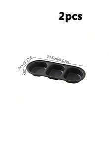 Bộ 1/2 bát đựng gia vị bằng nhựa đen có ngăn, khay đựng đồ ăn nhẹ hình bầu dục, có thể tái sử dụng, an toàn với máy rửa chén, thích hợp đựng nước tương, gia vị, đồ ăn nhẹ, dùng trong tiệc tùng, nhà bếp, sushi, nước chấm, trái cây, đồ nướng, món tráng miệng. - Nhiều màu - Xem 9