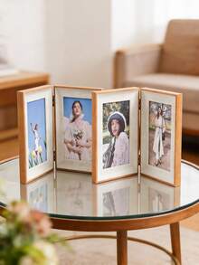 Khung ảnh gấp 1 chiếc, vừa 2 ảnh kích thước 4x6 inch, khung ảnh gập cổ điển sáng tạo, thích hợp làm quà tặng ngày lễ hoặc sinh nhật cho bạn bè và gia đình. - Nhiều màu - Xem 7