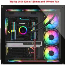 129mm Aluminum Adjustable Anti Sag GPU Support Bracket, Graphics Card Brace Holder Stand, Anti Drooping Video Card Sag Support With Fan Compatible Design For Desktop PC - 1 - 查看 3