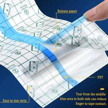 Rollo de vendaje adhesivo transparente de película de PU impermeable - Cuidado de heridas y tatuajes protector y transpirable, Rollo de apósito de película de PU impermeable transparente | Vendaje adhesivo transparente para ducha y protección de tatuajes, Cinta impermeable de película de PU transpirable - Vendaje adhesivo transparente para heridas, Rollo de película de PU impermeable transparente | Vendaje adhesivo para el cuidado de tatuajes y protección de heridas - Grueso - Ver 4