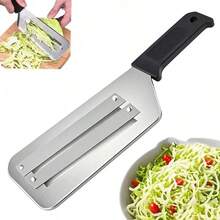 Stainless Steel Cabbage Grater, Manual Cabbage Shredder With Handle, Multifunctional Vegetable Cutter, Kitchen Utensils & Gadgets(Black). - 黑色 - 查看 2