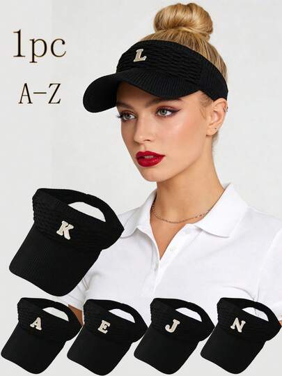 Mũ lưỡi trai nữ in chữ cái A-Z, kiểu dáng hở đỉnh, thích hợp cho leo núi, hoạt động ngoài trời, leo núi, thể thao ngoài trời mùa xuân/hè, chống tia UV.