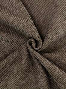 Men's Casual Corduroy Trousers With Drawstring, All-Season Comfort, Polyester Blend, Loose Fit For Casual Wear - màu nâu - Xem 7