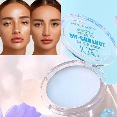 Polvo de fijación ligero, control de aceite, de larga duración, acabado mate, aspecto natural sin maquillaje, apto para todo tipo de pieles