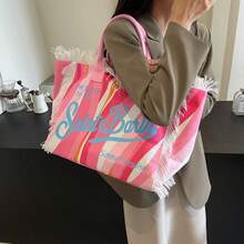 Cute Tote Bags For Women Shoulder Bag With Inner Pocket For Work Beach Travel And Shopping Grocery - 粉色 - 查看 3
