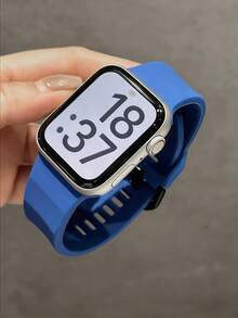 Sports Silicone Watch Band For Apple Watch Series 10/9/8/7/6/5/4/3/2/1 SE Ultra 2/1 – Breathable Unisex Watch Strap, Summer-Friendly Replacement Watch Accessories - Blue - View 5