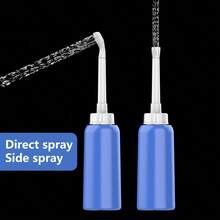 2-Nozzle Portable Cleaning Device, Capable Of Side And Direct Spraying, Travel Cleaning Tool, Squeeze-Type Personal Hygiene Washer, Retractable And Storable, Bathing Accessory - View 4