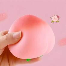 Random Color Soft Pressure-Resistant Squeeze Toy, Peach Squishy Toy For Adults, Squishy Toys, Cute Stuff, Cheese Squishy, Squishy Dumpling - Multicolor - View 2