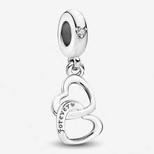 1 Mặt dây chuyền hạt hình trái tim vô cực bằng bạc Sterling thời trang, thích hợp để làm vòng tay, trang sức DIY cho nữ. - Bộ 1 - Xem 20