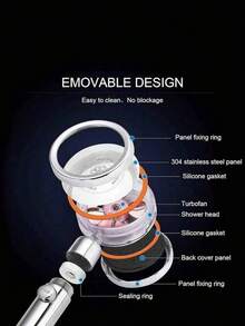 1 Set High Pressure Handheld Shower Head With Pause Switch And 3 Spray Modes, Detachable For Camping Shower, Adjustable Bracket And Hose, Suitable For Bathroom Accessories And Supply, For Shower Or Bathtub Use Only - sliver-1pc - View 6