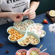 1pc Unstoppable Heart-Shaped Party Snack Service Tray, Appetizer Plate, Snack Bowl, Multi-Stage Snack Bowl Tray, Nut, Candy, Fruit Container, Reusable Plastic Snack Tray With 4 Compartments For Home And Restaurant,Kitchen,Christmas Gift Back To School - View 3