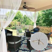 4pcs Adjustable Outdoor Curtains, Breathable Mesh Fabric, Rod Pocket Design, Suitable For Garden, Patio, Balcony, Porch And Gazebo Decor, Insect/Mosquito Net, Wedding Decoration - Pole-through Type - View 12