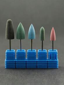 klimonla 5件套硅胶美甲钻头，美甲抛光打磨头，卸甲工具 - 彩色 - 查看 7