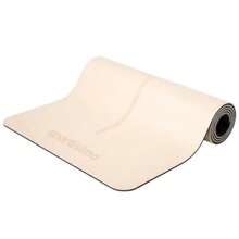 Tapete de Yoga Pro Mat 5 mm - 183 x 68 cm - Antideslizante en PU y caucho de alta densidad - Soporte y amortiguación para yoga pilates y entrenamiento en casa - Beis - Ver 7