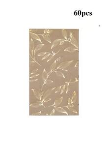 20张双层金箔黑花印花餐巾，13x15.75英寸 - 适用于婚礼、生日、花园派对装饰，也适用于复活节、感恩节、父亲节、母亲节和其他场合。 - 款式1 - 查看 9