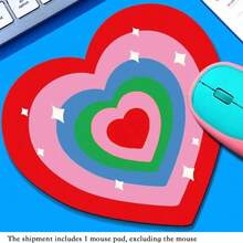 1 tấm lót chuột hình trái tim họa tiết mèo, tấm lót mềm mại dễ thương dùng cho văn phòng, máy tính, laptop, thảm chơi game nhỏ. - Chuột Pad - Xem 13