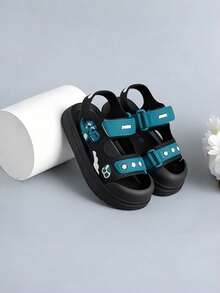 Sandal hở mũi đính nơ đá lấp lánh dễ thương cho bé gái, sandal thoáng khí cho kỳ nghỉ biển. - màu xanh lá - Xem 1