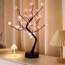 1pc 36LED Tree Lamp, Home Decor, Bedside Table Lamp, Plum Blossom Tree Lamp, Desk Lamp, For Living Room, Bedroom, Home, Office Lighting, Christmas Holiday Decor [Battery Operated] - Plum Blossom Tree Light - View 5