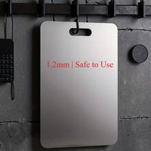 1 Pc Thick Stainless Steel Kitchen Cutting Board - Scratch-Resistant Chopping Surface For Meats, Steaks, Chickens, Veggies, Fruits & Bread | Non-Slip, Dishwasher-Friendly - Vegetable and Fruit Cutting Board - View 8