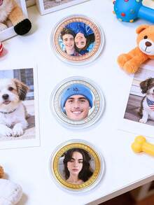 Custom Photo Coin, Personalized Commemorative Coin, Round Metal Photo Keepsake, Custom Picture Coin For Couples, Anniversary Wedding Birthday Gift For Him Or Her, Memorial Keepsake, Christmas Collectible, Personalized Gift - Multicolor - View 7