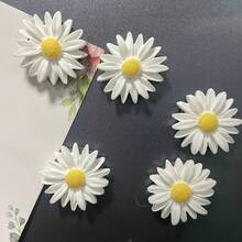 5个/10个/15个装白色雏菊树脂花冰箱贴，花卉冰箱贴，冰箱和家居装饰装饰磁贴 - 白色 - 查看 3
