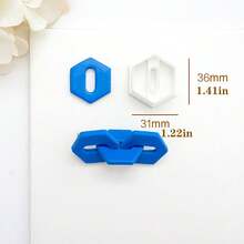1 pieza/4 piezas Molde de arcilla suave 3D geométrico versátil a juego doble, para grabado y corte precisos en manualidades hechas a mano - Blanco - Ver 15