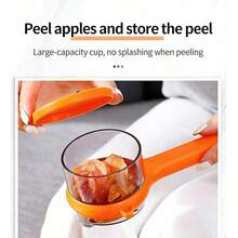 1个PP+不锈钢削皮器，带储物盒，易于清洗，适用于土豆、苹果等蔬菜水果削皮。 - 彩色 - 查看 5