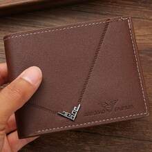 1-3pcs Luxury Business PU Short Wallet, Large Capacity Multi-Card Slots + Coin Pouch, Men's Portable Card Holder + Photo Sleeve, Ultra-Thin Minimalist Bifold Design, Credit Card/ID Layered Storage, "Father's Day Gift Choice", Fashion Matte Finish Soft Wallet, Ideal Gift For Men's Birthday Or Partner, Style For Young Men And Women - Multicolor - View 3