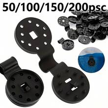 50/100/150/200个装 重型户外可拆卸可重复使用遮阳夹，抛光温室网夹带挂钩，适用于帐篷、遮阳篷、围栏、DIY露营及配件 - 围栏安装挂钩 - 彩色 - 查看 11