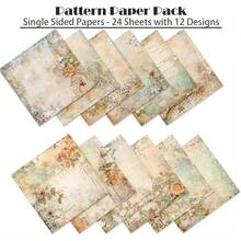 Vintage Floral Scrapbook Paper Pad - Flower Patterned Cardstock Pads, 6x6 Single-Sided Paper Card Making, Scrapbooking, Greeting Cards, Junk Journal, Planners, Art Collage - 24 Sheets FFPM - Hoa cổ điển - Xem 6