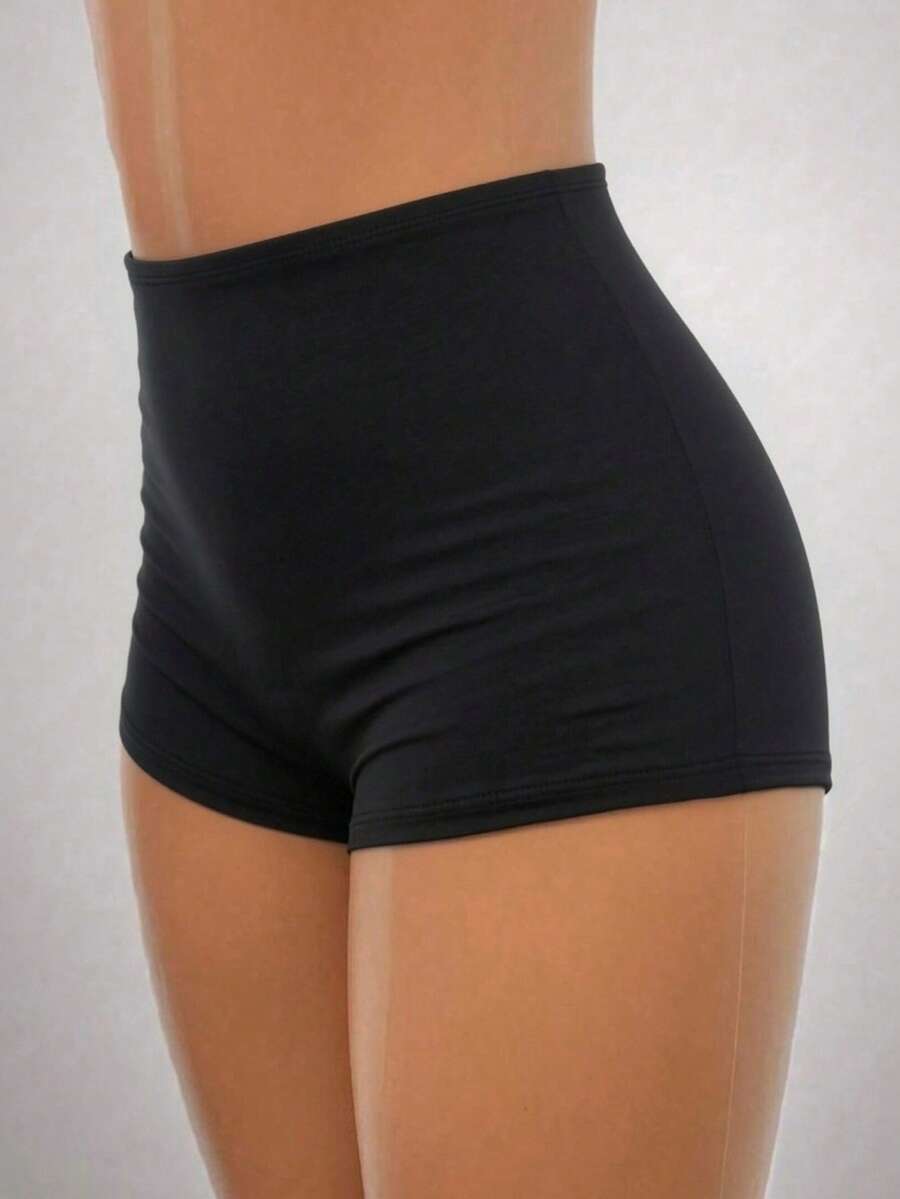 Women's Sexy Casual Elegant Daily Vacation High Elasticity Sports Super Short Shorts, Comfortable Short Sports Shorts, Women's Shorts, Women's Bottoms Black Summer - Black - View 1