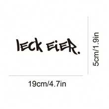 1 miếng dán xe hơi "LECK EIER", dán laptop, dán cửa/kính sau xe tải/SUV, miếng dán chống thấm nước sáng tạo. - A - Xem 11