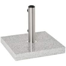 Mobile Parasol Base, 28 Kg, Marble, Stainless Steel, 42 X 42 X 36 Cm, Stable Base For Garden And Patio Parasols - 灰色 - 查看 6
