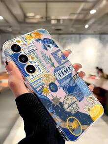 1个时尚创意拼图海龟柠檬海洋元素软壳手机壳，兼容华为、荣耀、Galaxy A04e/12/A13/A14/A34/A50/A52/A53/A54/S21/S22/S23/S24/S25/S25Ultra/S25FE/S26/S26 PLUS/S26 ULTRA/S26 EDGE、6A/7A/8A、12T/13T/15T/15T Pro（国际版，非国内版） - 無色 - 查看 5